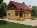 Типовой проект деревянного дома из лафета 6х9: доставка и сборка